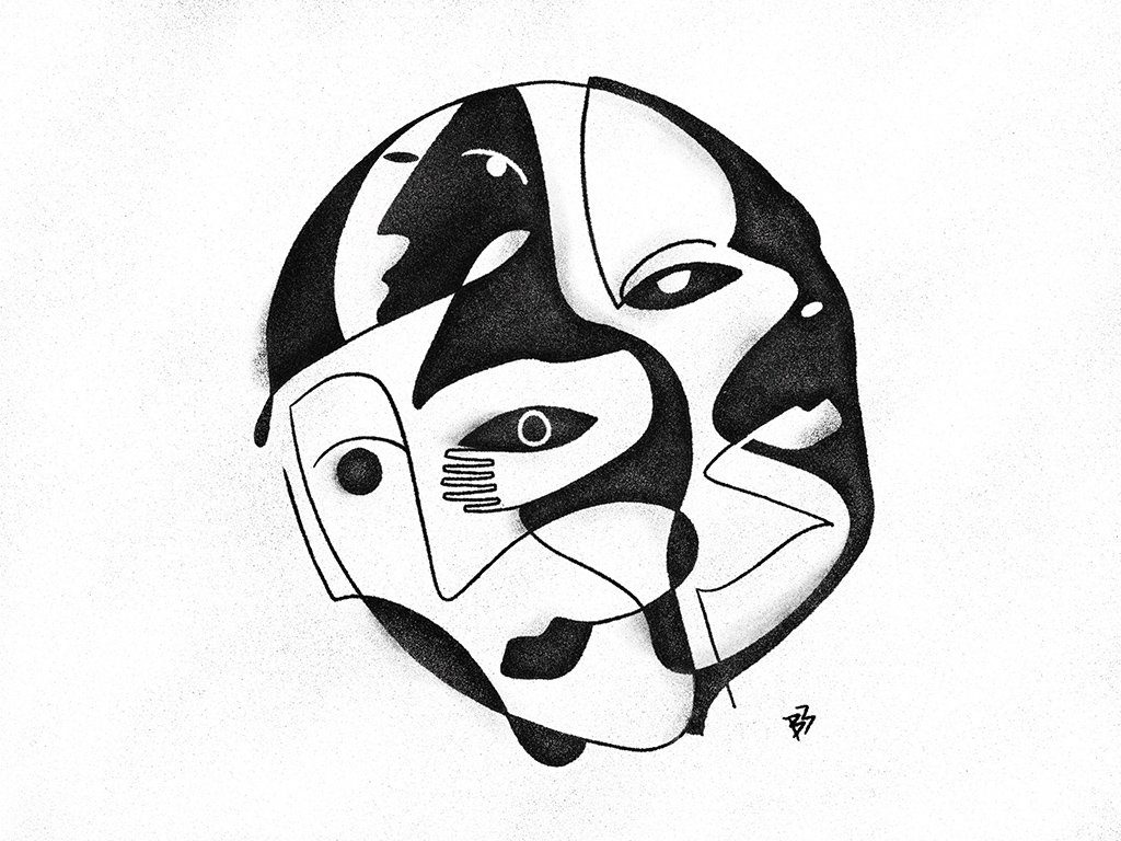 Two Faced Drawing at GetDrawings Free download