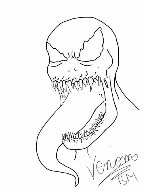 Venom Face Drawing at GetDrawings Free download