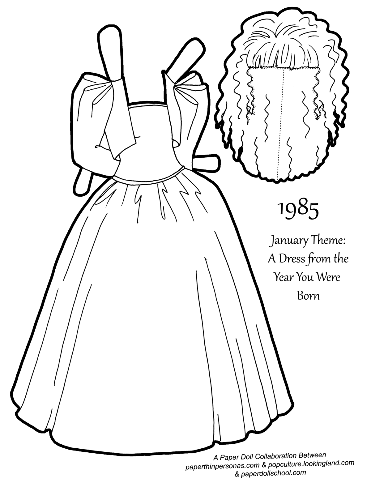 Cartoon Wig Coloring Pages