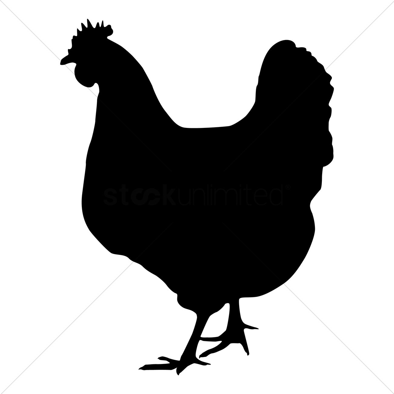 Chicken Silhouette Vector at Free for personal use