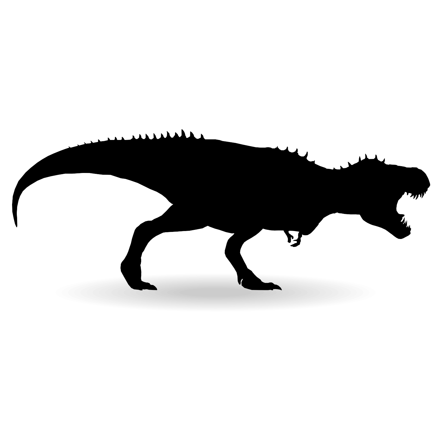 Dinosaur Silhouette Icon Jurassic Monsters Trex Stock Vector Royalty
