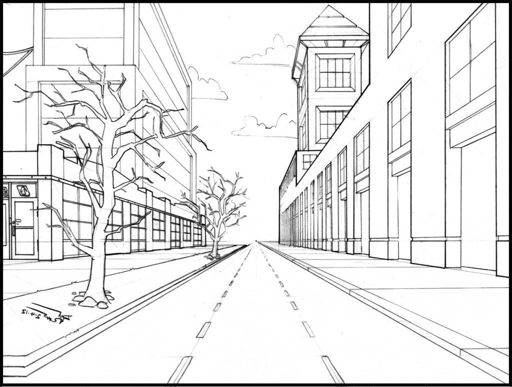 Easy One Point Perspective Drawing at GetDrawings Free