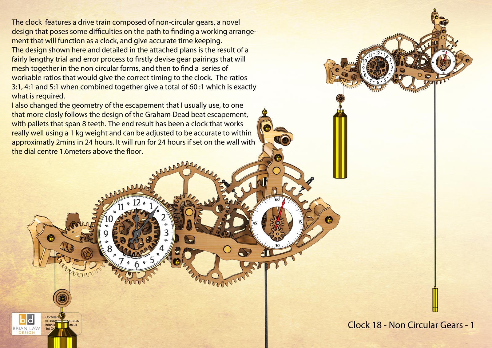 Free Wooden Gear Clock Plans Pdf A Wood Gear Clock With A Unique