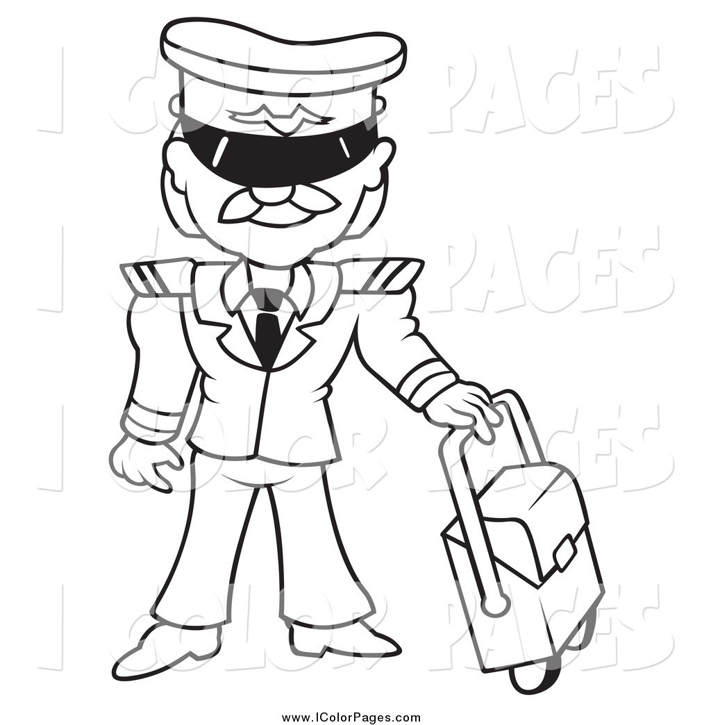 pilot coloring page
