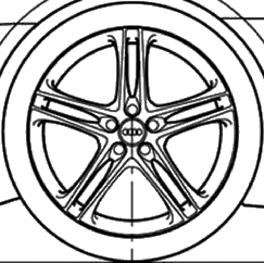 Wheel Technical Drawing Sketch Coloring Page