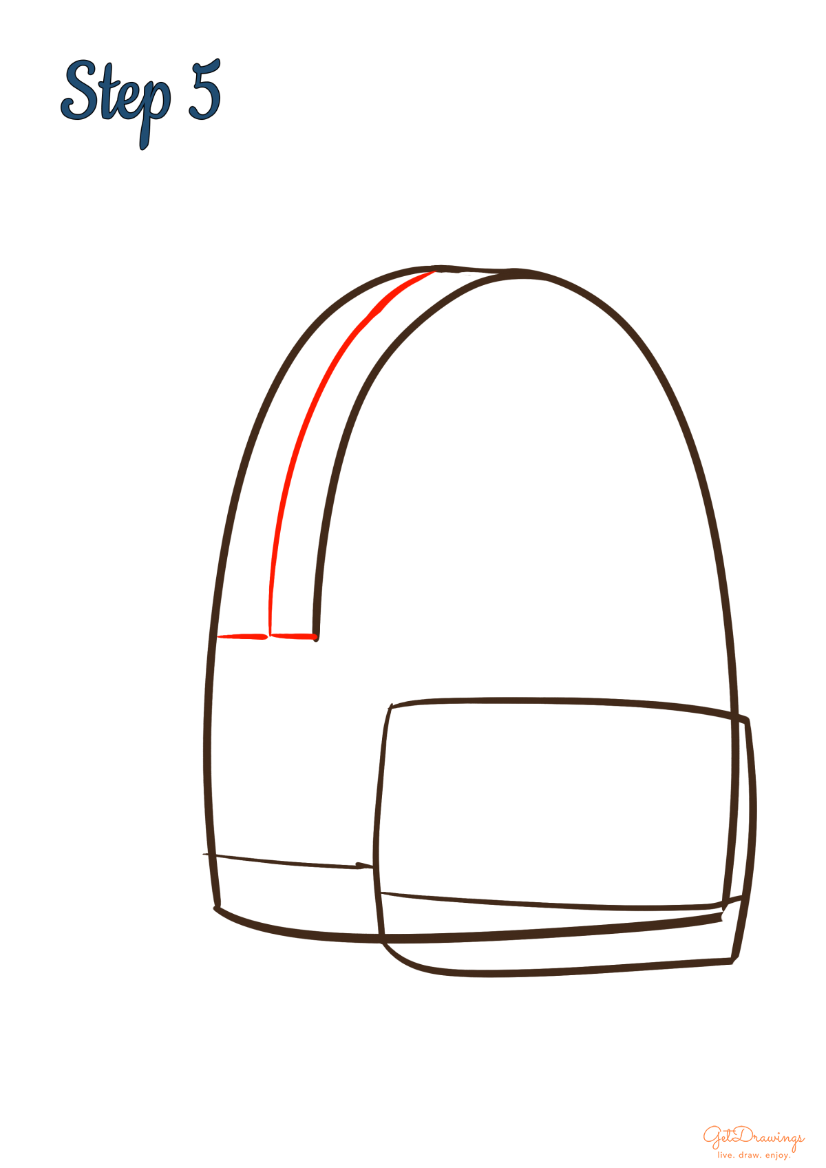 How to draw a School Bag