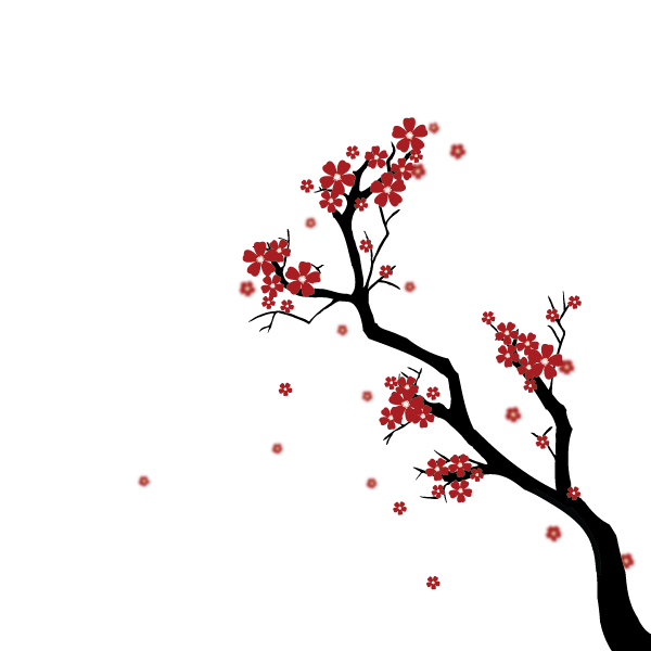 Cherry Blossom Branch Vector at GetDrawings Free download