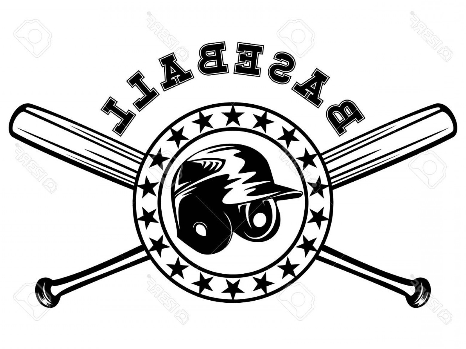 Crossed Bats Vector at GetDrawings Free download