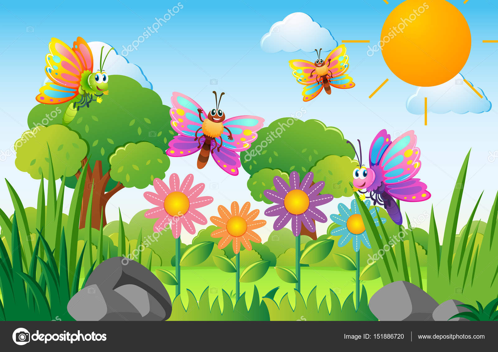 Flower Garden Vector at GetDrawings Free download