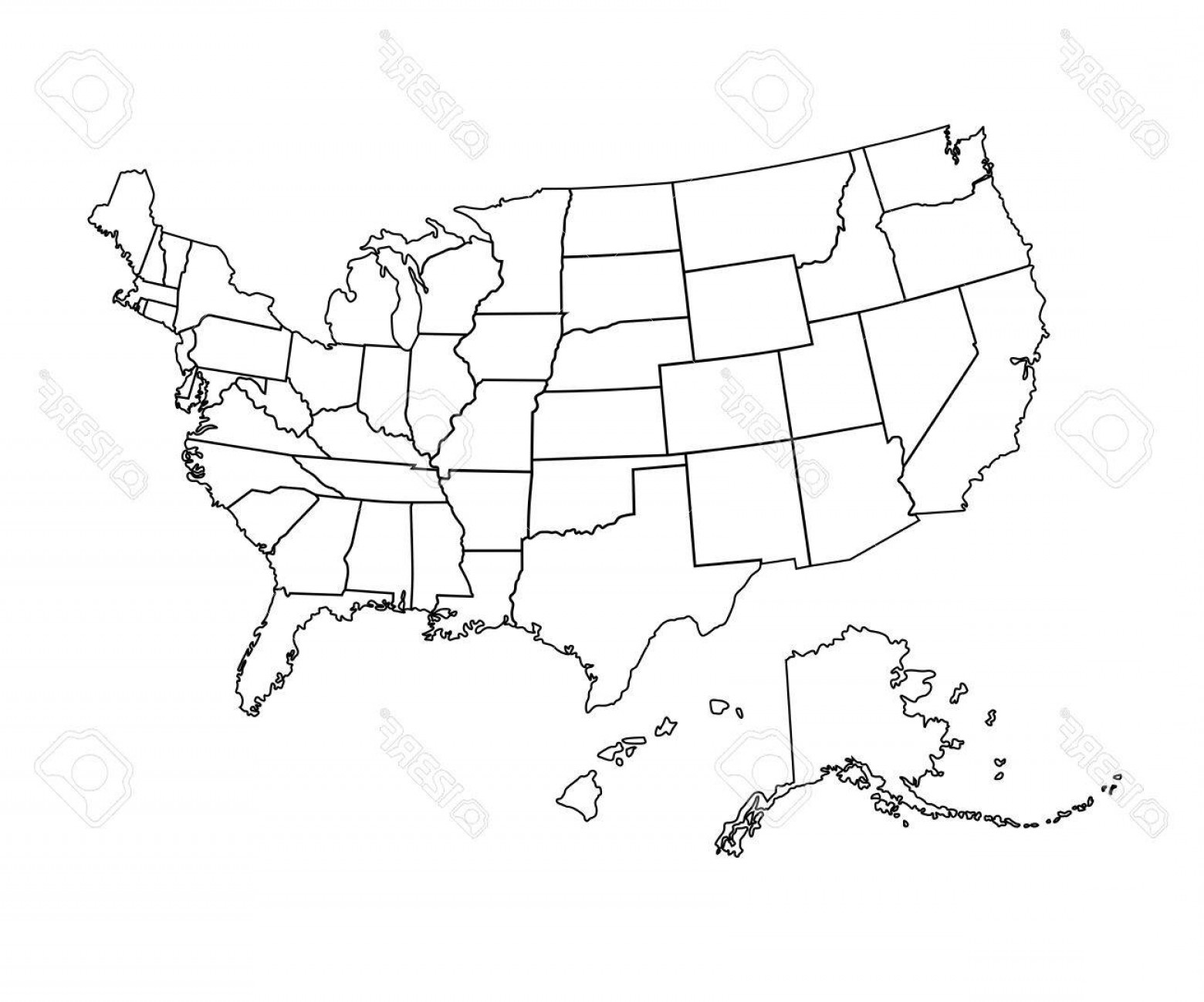 Blank Map Of Usa With Hawaii Hawaii Map Vector at GetDrawings Free download