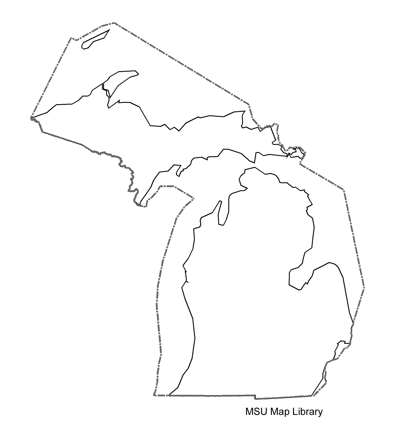Central Michigan Map Outline Michigan Outline Vector at GetDrawings Free download