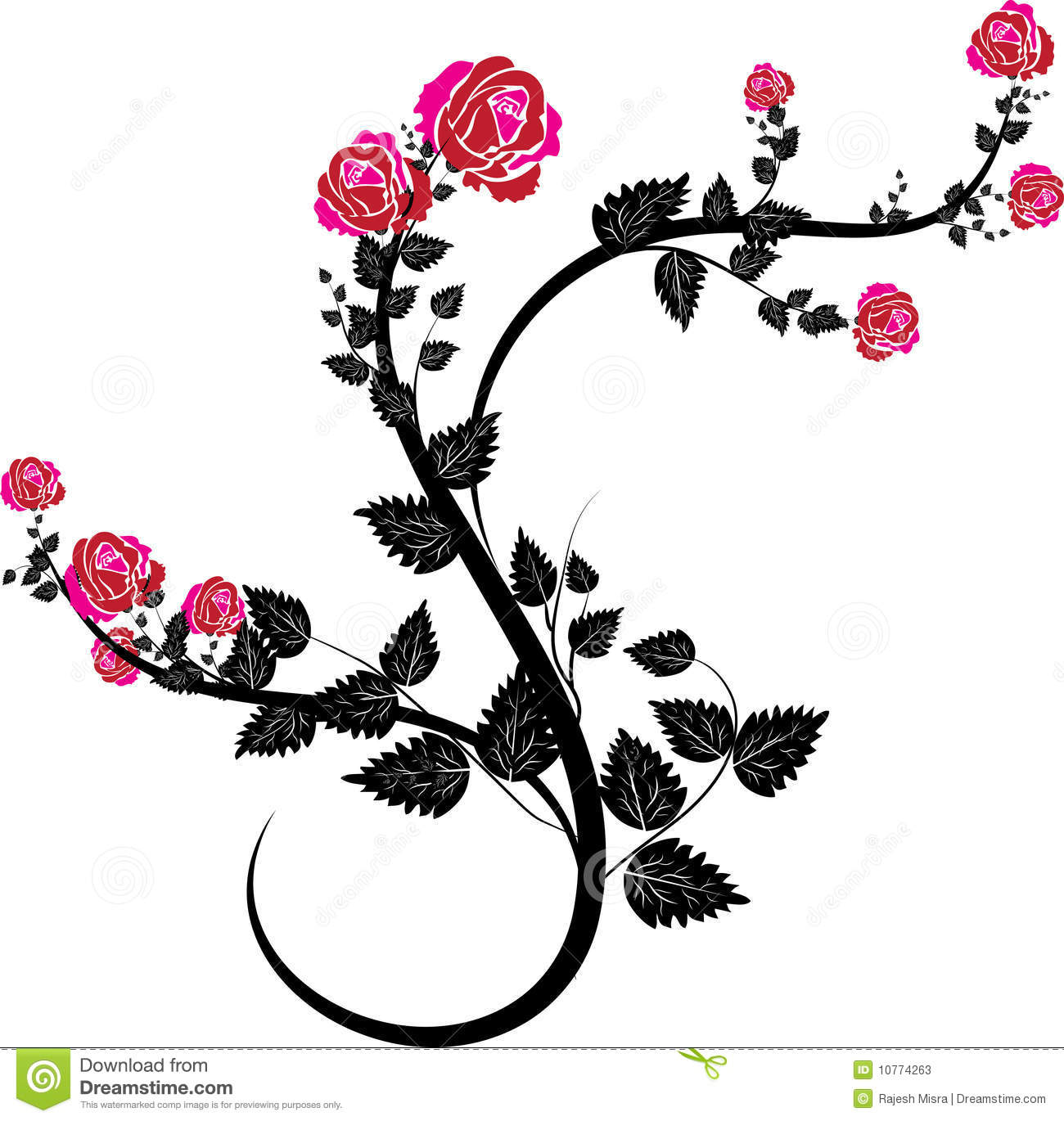 Rose Vine Vector at GetDrawings Free download