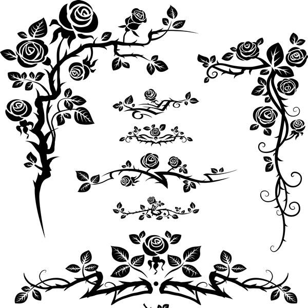 Rose Vine Vector at GetDrawings Free download