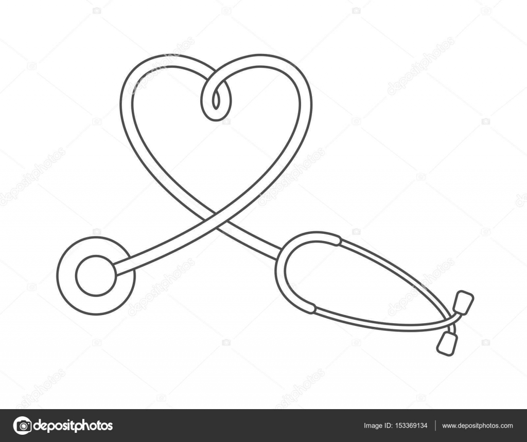 Stethoscope Heart Vector at GetDrawings Free download
