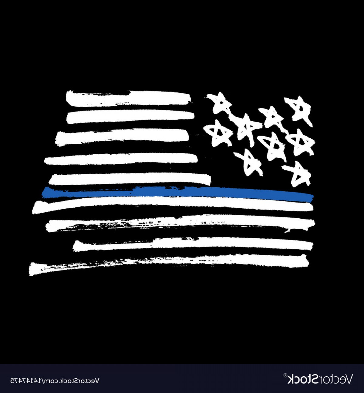 Thin Blue Line Flag Vector Free Download at Tandulceblog Blog