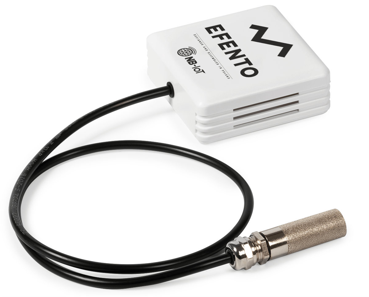 Wireless temperature and humidity logger with external probe NBIoT
