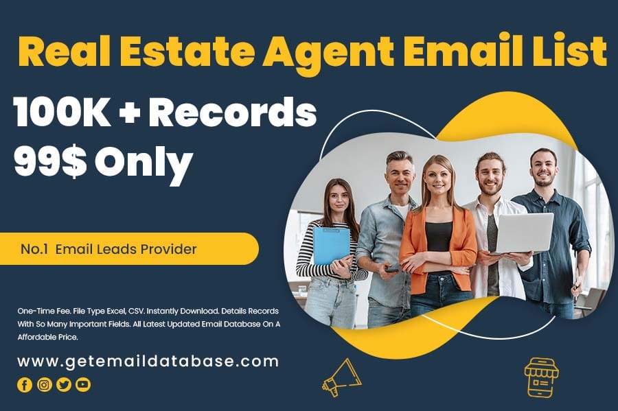 Real Estate Agent Email List Real Estate Agent List
