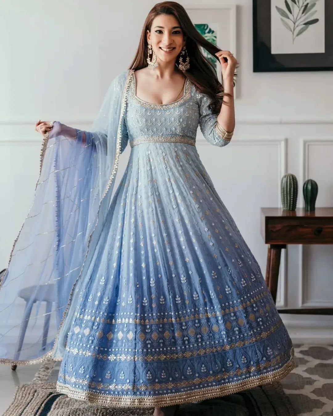Indian Wedding Anarkali Dresses For Girls