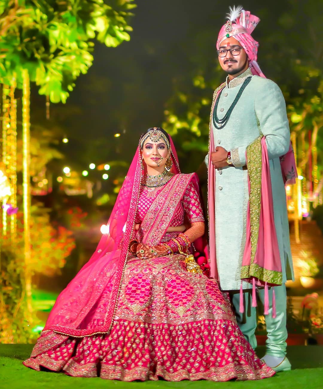 Pink lehenga Bridal with Groom Dresses Images 2022