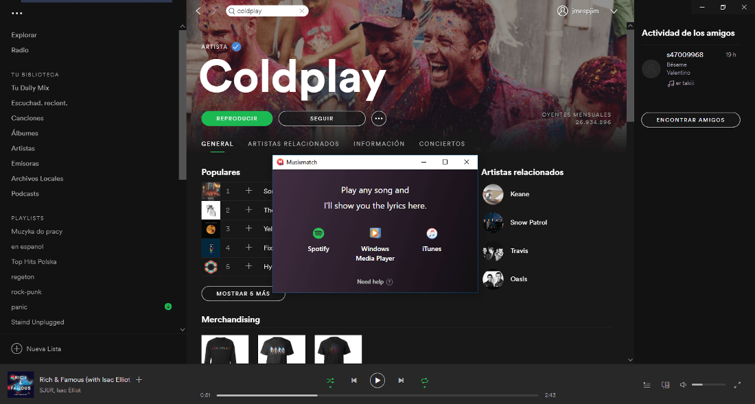 How to view song lyrics on Spotify for PC.