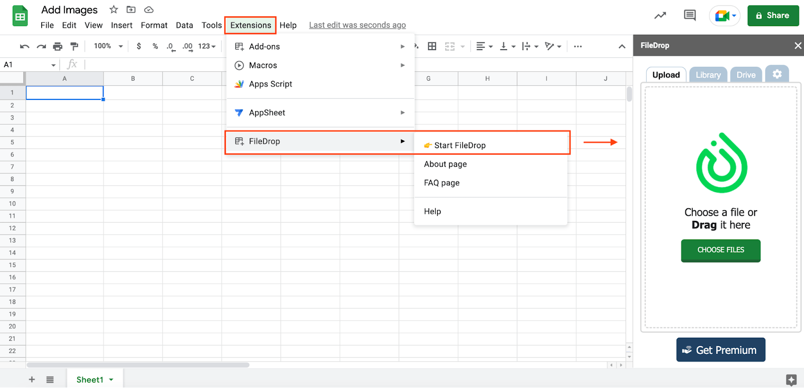 How to Put Images in Google Sheets FileDrop
