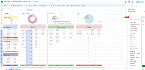 How to Build a Financial Dashboard in Google Sheets - FileDrop