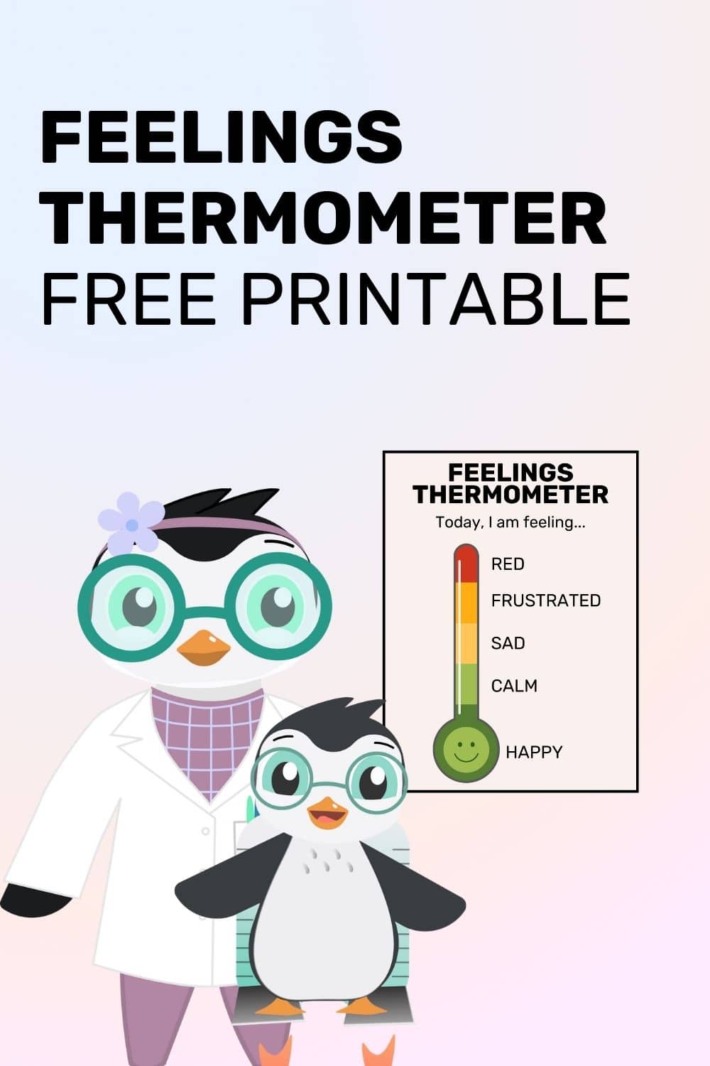 Printable Feelings Thermometer for Kids - Goally