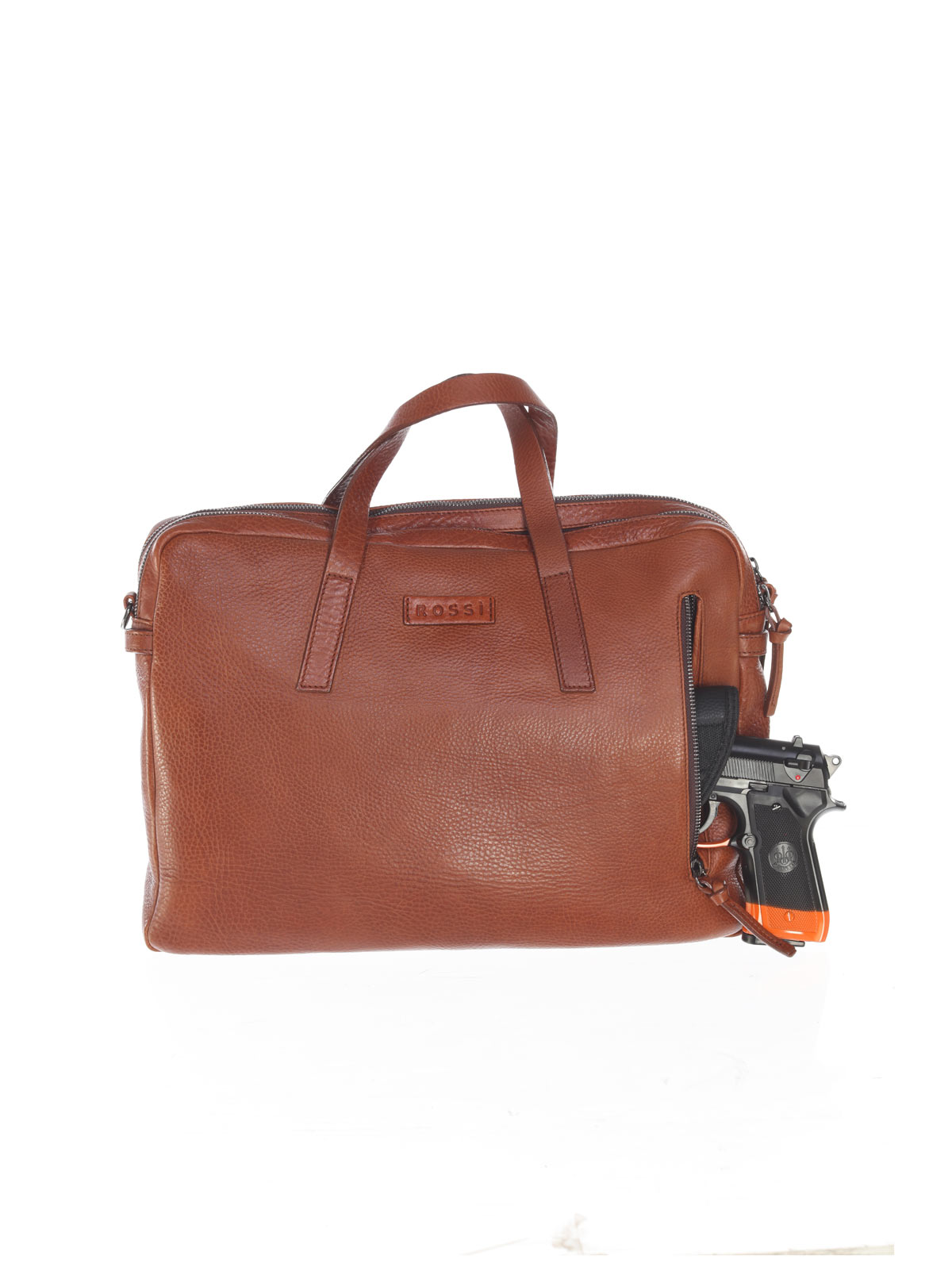 Man’s briefcase ConcealedCarry David R258 M&R Moda in Pelle Firenze