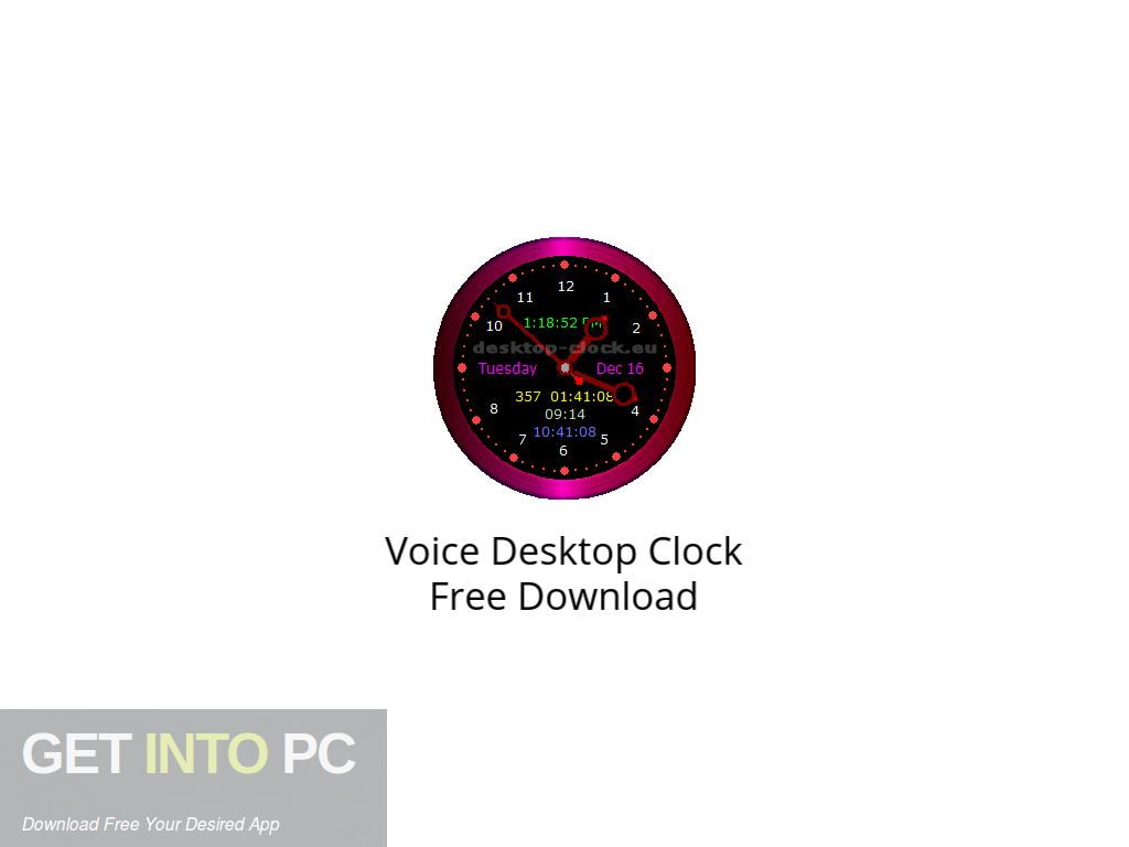 Voice Desktop Clock Free Download Get Into PC