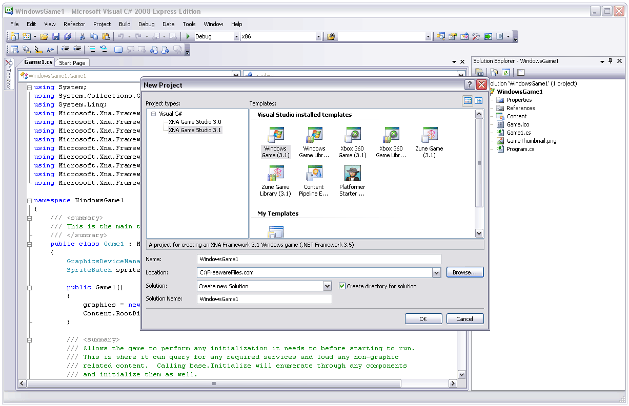Xna framework refresh. Xna game studio. microsoft xna. microsoft xna framework. xna интерфейс.