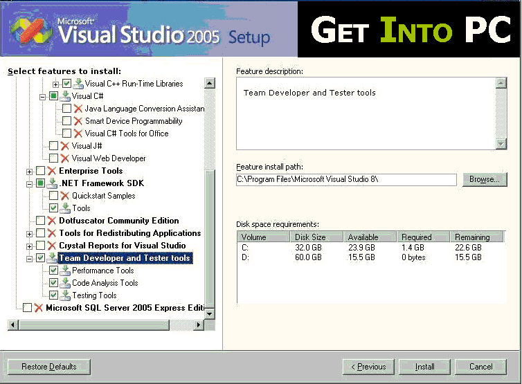Visual Studio 2005 Free Download