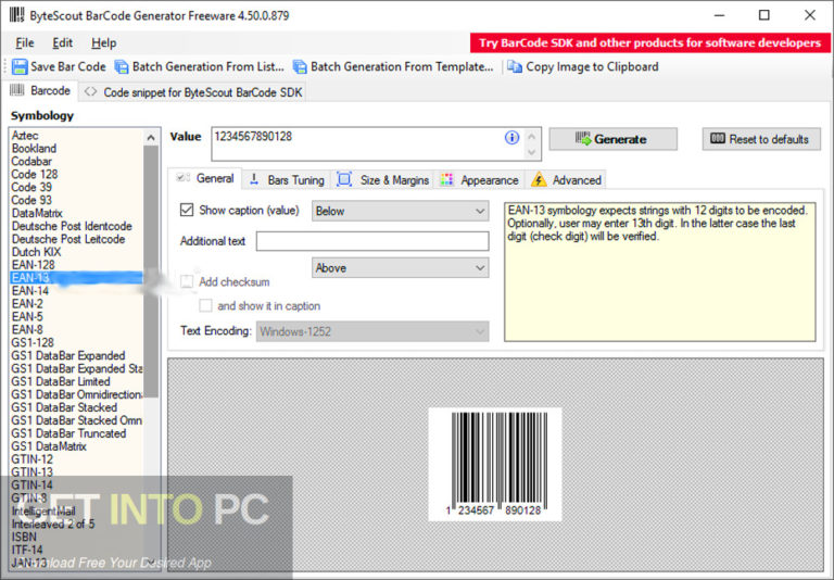 ByteScout BarCode Generator Free Download