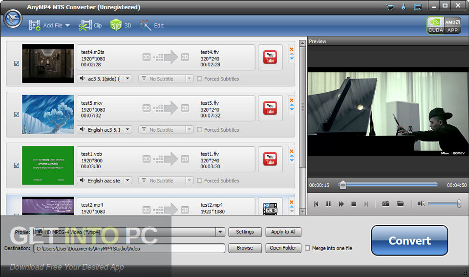 AnyMP4 MTS Converter Free Download