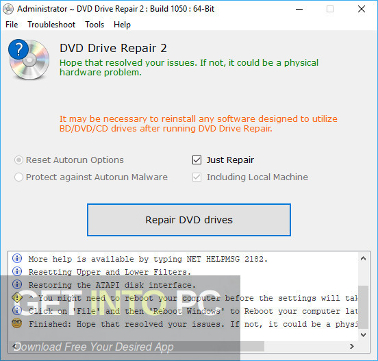 DVD Drive Repair Free Download