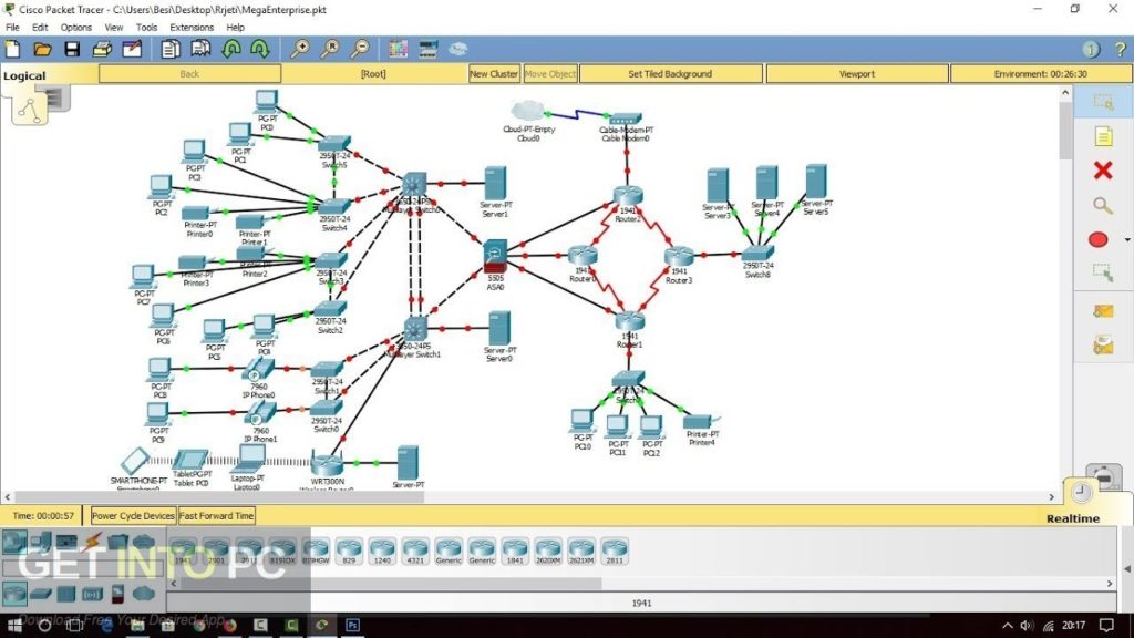 Example of cisco packet tracer poleslot
