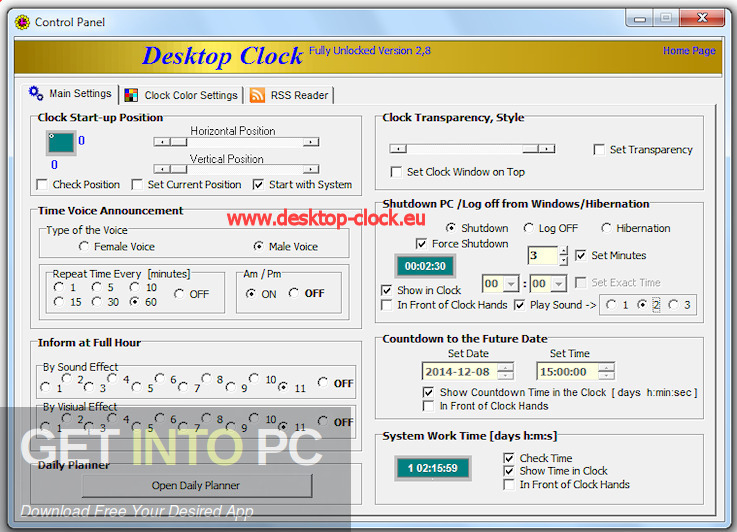 Voice Desktop Clock Free Download