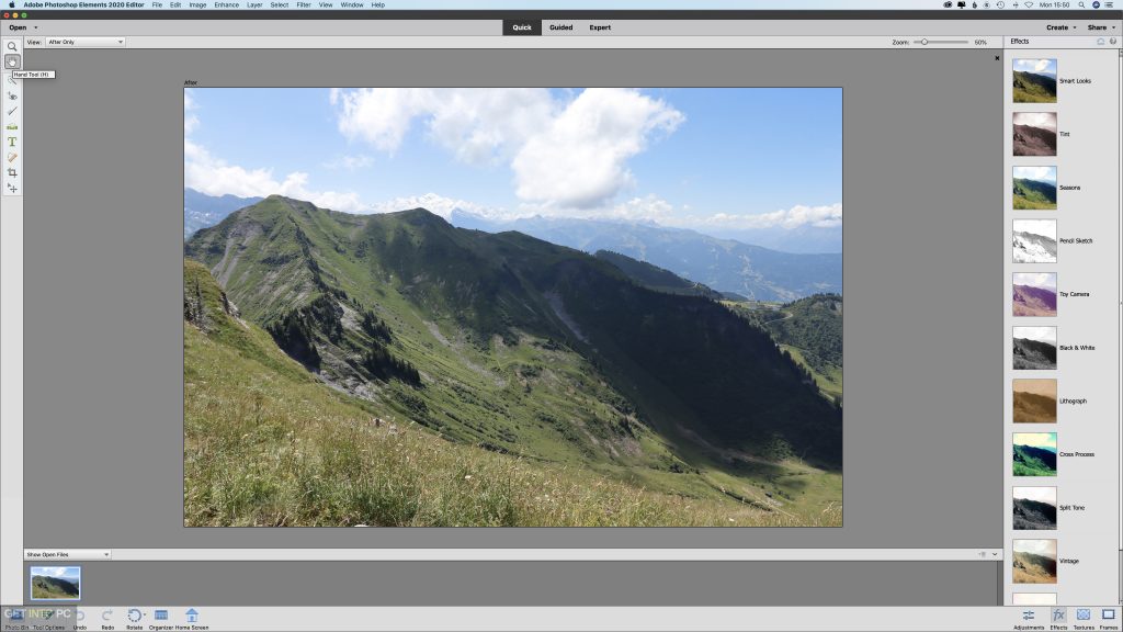 Easy photo editing software Adobe Photoshop Elements.