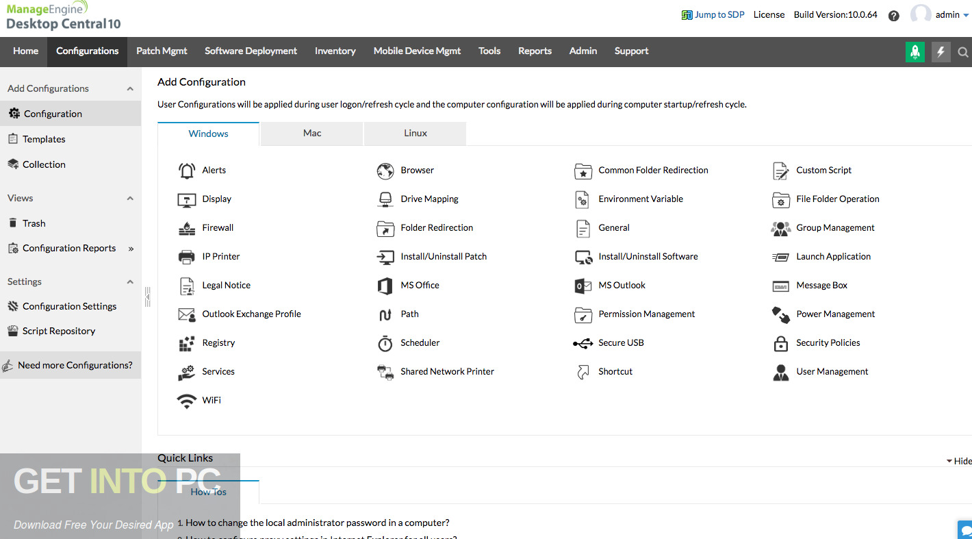 ManageEngine Desktop Central Free Download