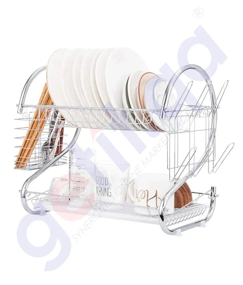 GETIT.QA BUY 2 LAYERS DISH DRAINER Doha Qatar