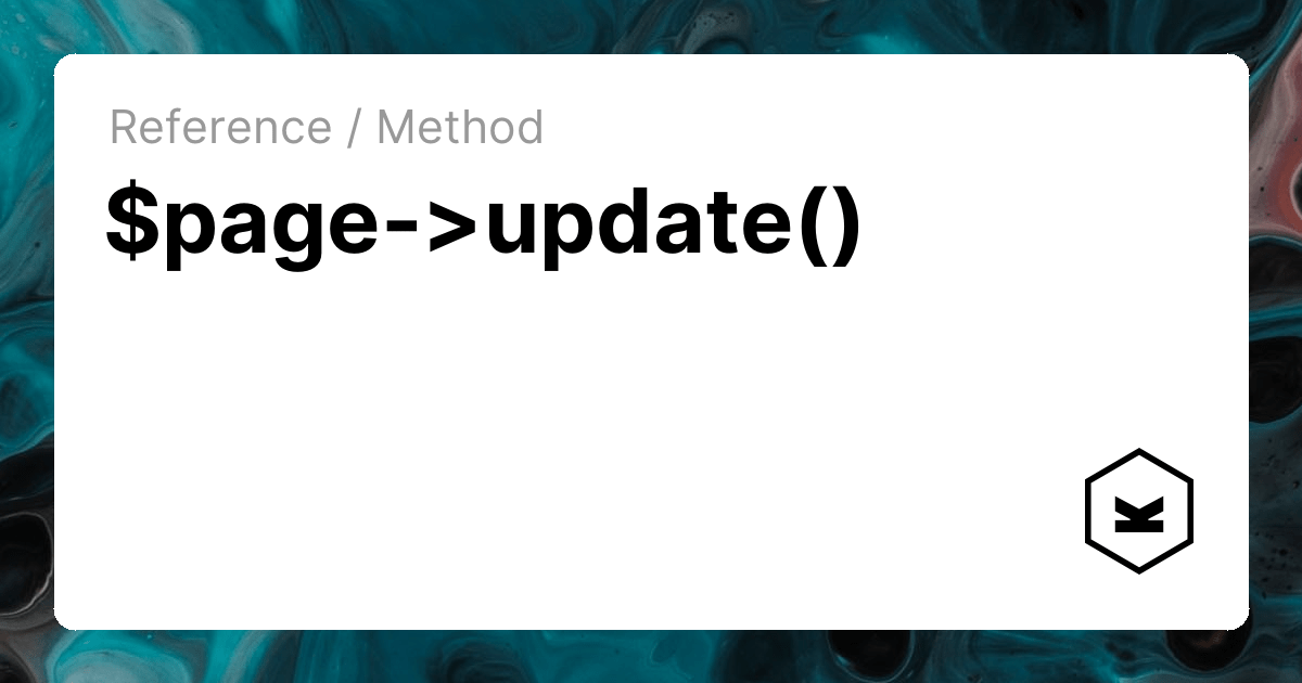 Programmaticly update page with object field Questions 🤔 Kirby