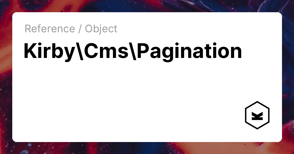 pagination Kirby CMS