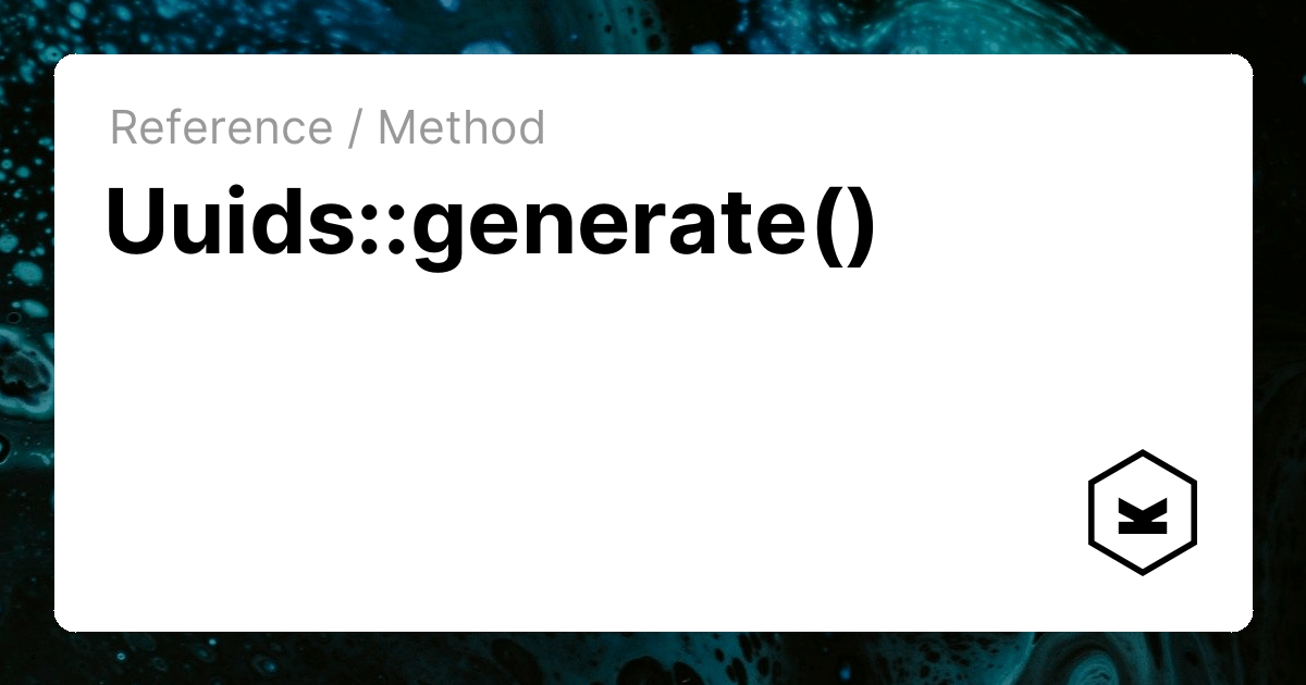 Uuidsgenerate() Kirby CMS