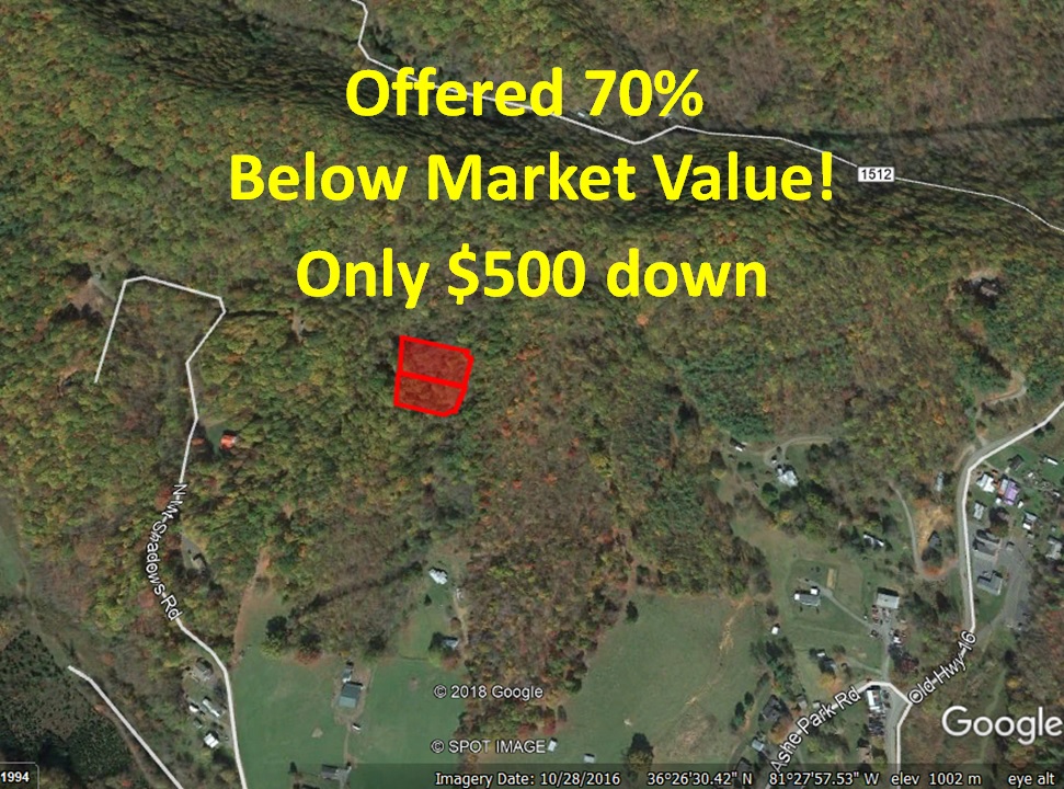 Reduced Price for Sale by Owner Ashe County Property for 11,000 Get