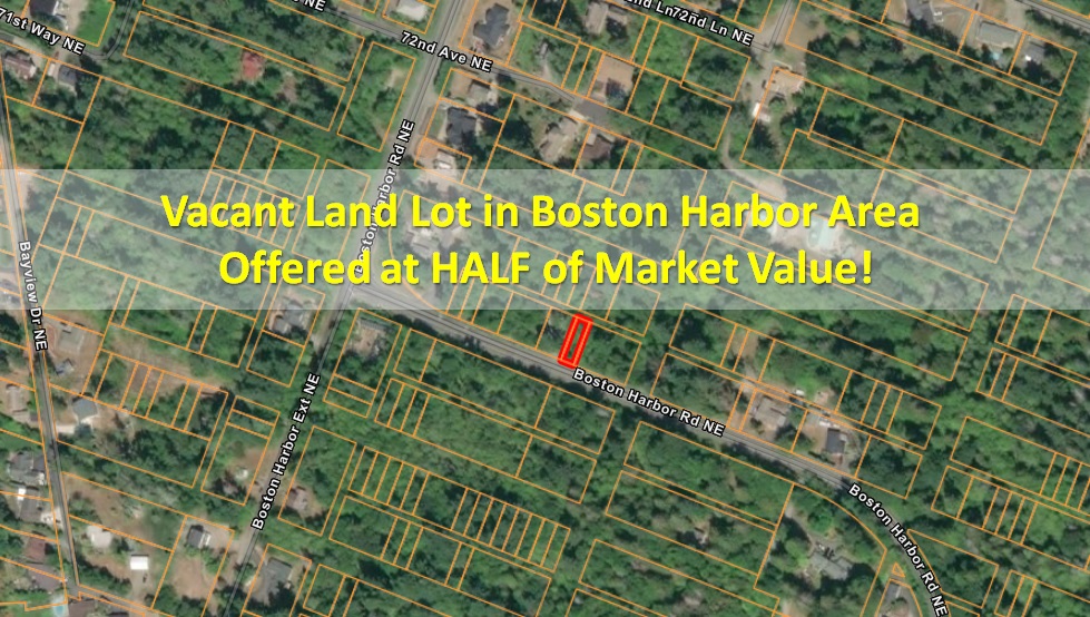 Vacant land lot in Boston Harbor area offered at HALF of market value! Get Land NowGet Land Now