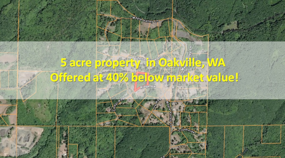 5acre Property in Oakville, WA Offered at 40 Below Market Value