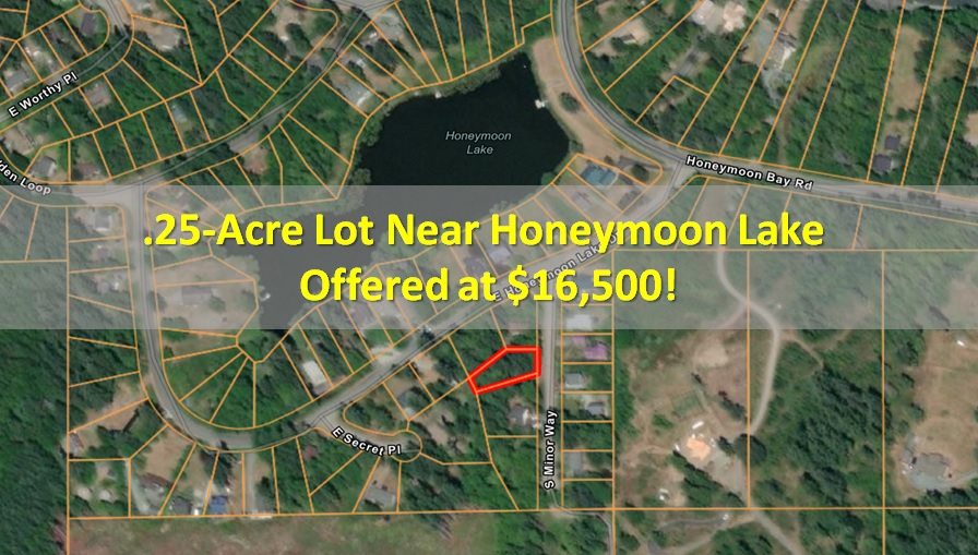 .25acre Lot Near Honeymoon Lake Offered at 16,500! Get Land NowGet