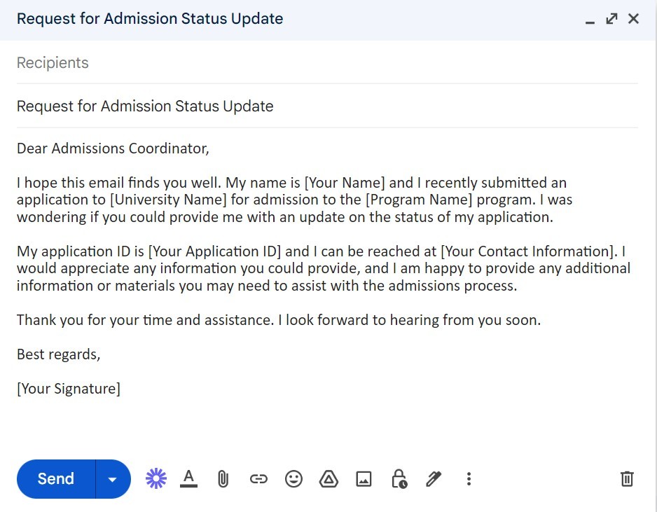 How To Write An Email Asking For Information About Admission Getmage(04)
