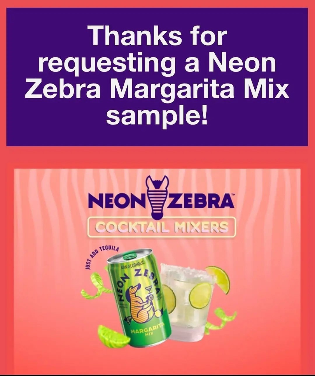 Neon Zebra Cocktail Mix sample