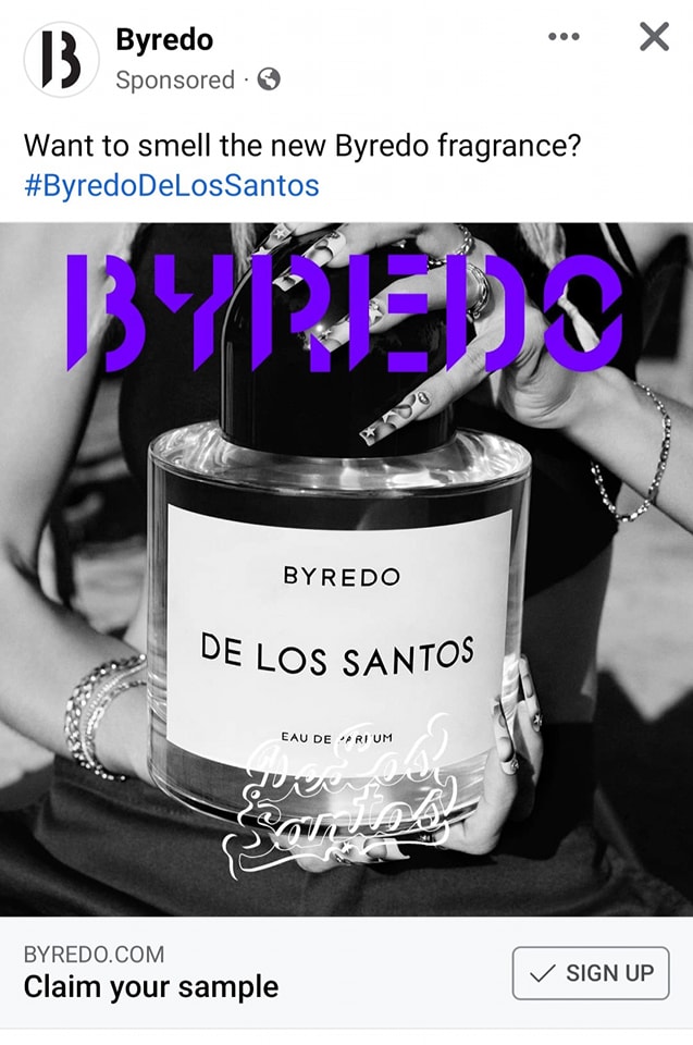 Byredo Perfume sample Get me FREE Samples