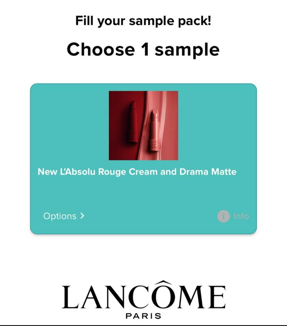 Lancôme L'absolu Lipstick sample Get me FREE Samples